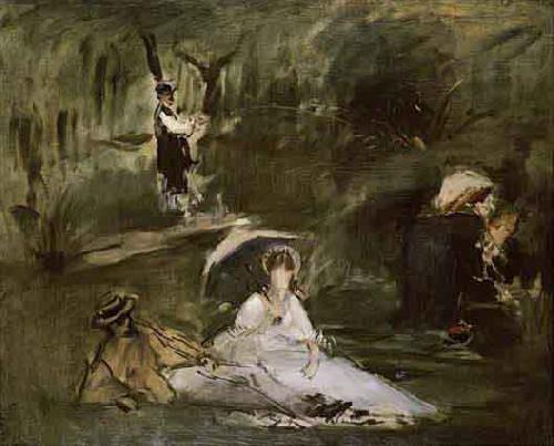 Edouard Manet Sous le Arbes oil painting image
